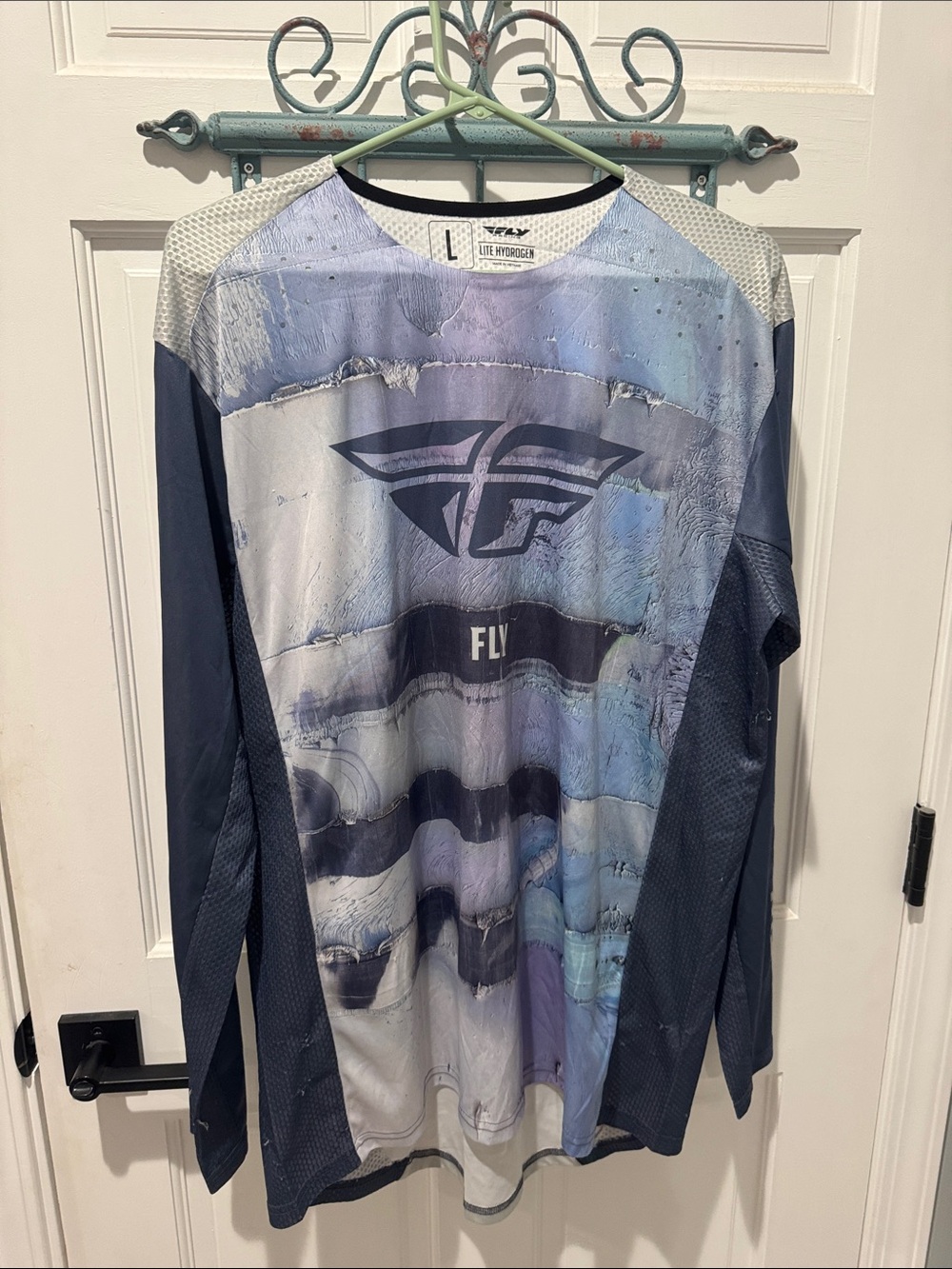 Fly Racing Men’s Long Sleeve Jersey - Blue/Gray